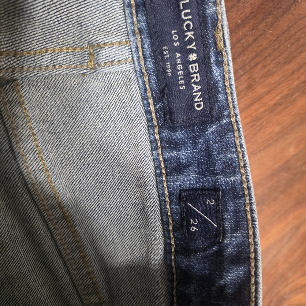 Lucky Brand Blue Denim Shorts Size 2 Ladies Rolled Cuff - Picture 4 of 5